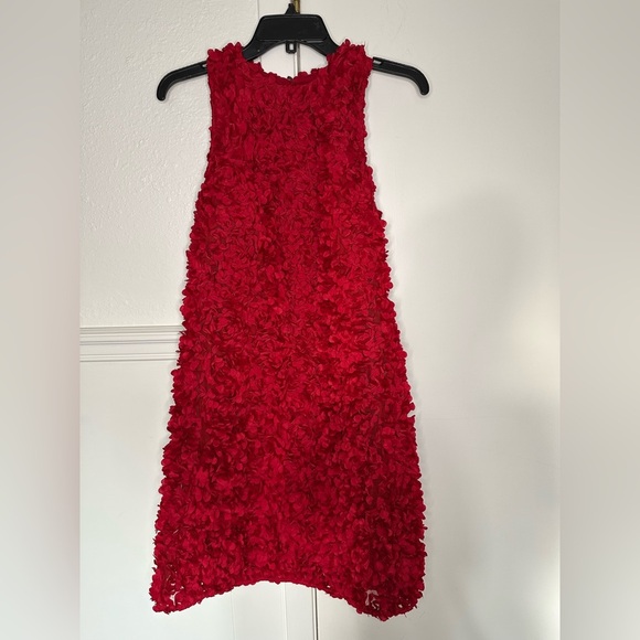 J. Crew Red floral texture Mini Dress Vibrant and Chic size 6 - Picture 4 of 11